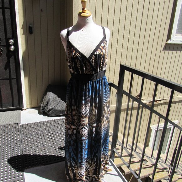 #367  WOMEN'S LONG SUMMER DRESS BY GEORGE  (SIE 14US / 18UK) - Picture 1 of 4